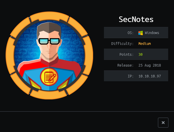 Hack the Box - SecNotes